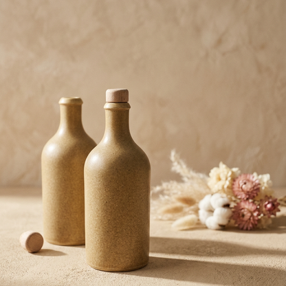Steinzeugkrug für Olivenöl 500 ml - made in Germany, leer